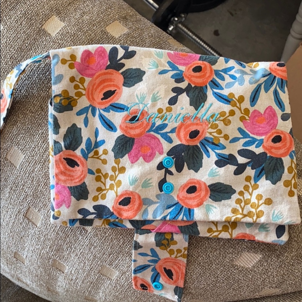 Daniella monogrammed diaper wipe holder
